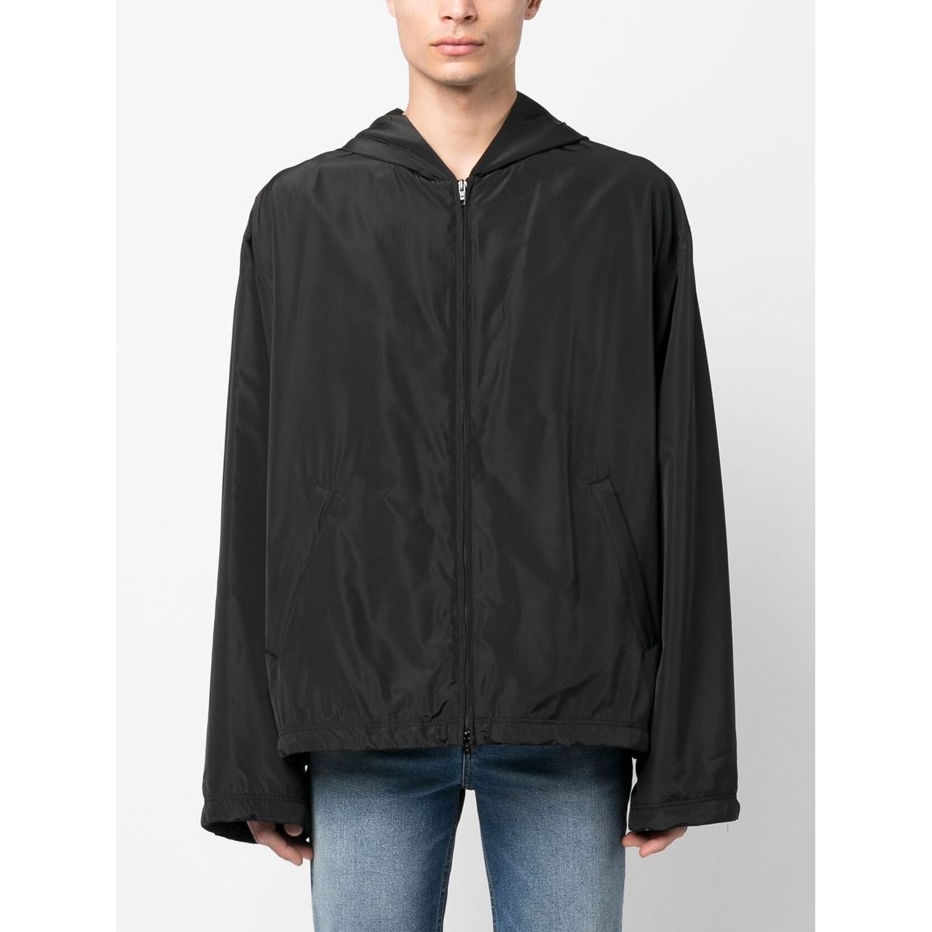 Balenciaga logo-print Hooded Windbreaker Jackets