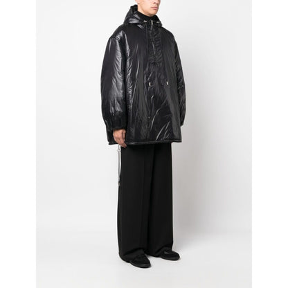 Saint Laurent Cassandre logo-embossed hooded raincoat