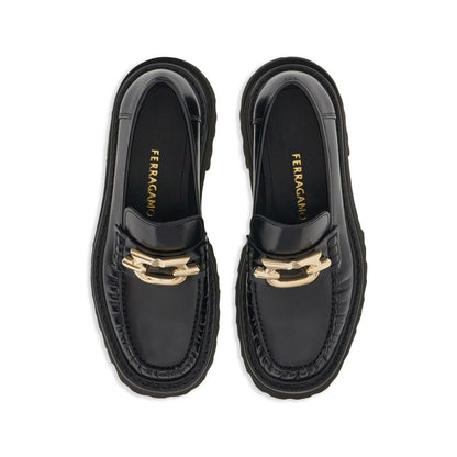 Ferragamo Gancini-buckle Leather Loafers Boots