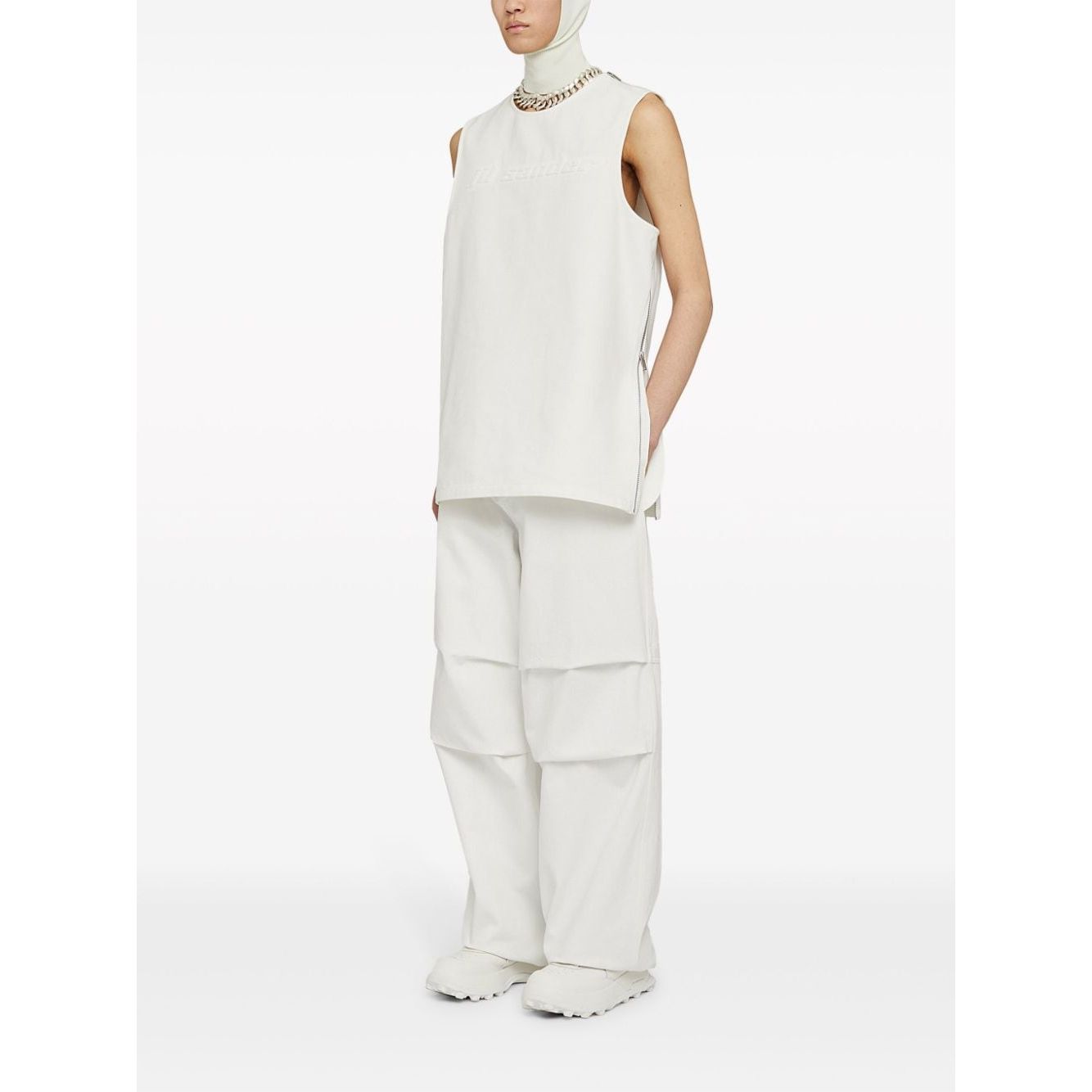 JIL SANDER FASHION Trousers White