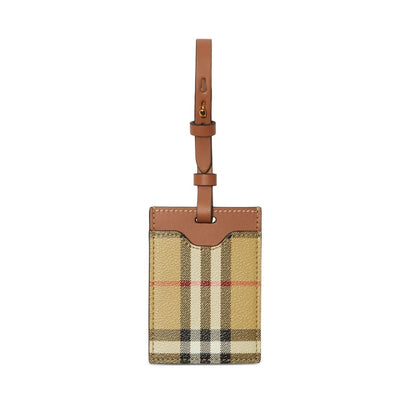 Burberry checkered luggage tag Small Leather Goods