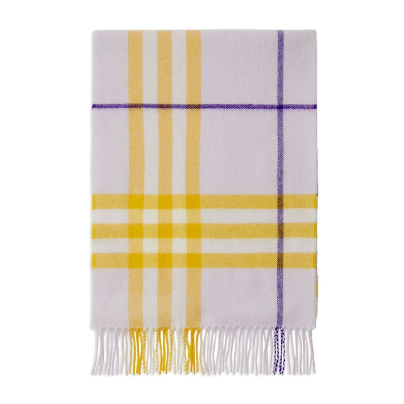Burberry checked fringed-edge cashmere scarf Scarves Hats & Gloves