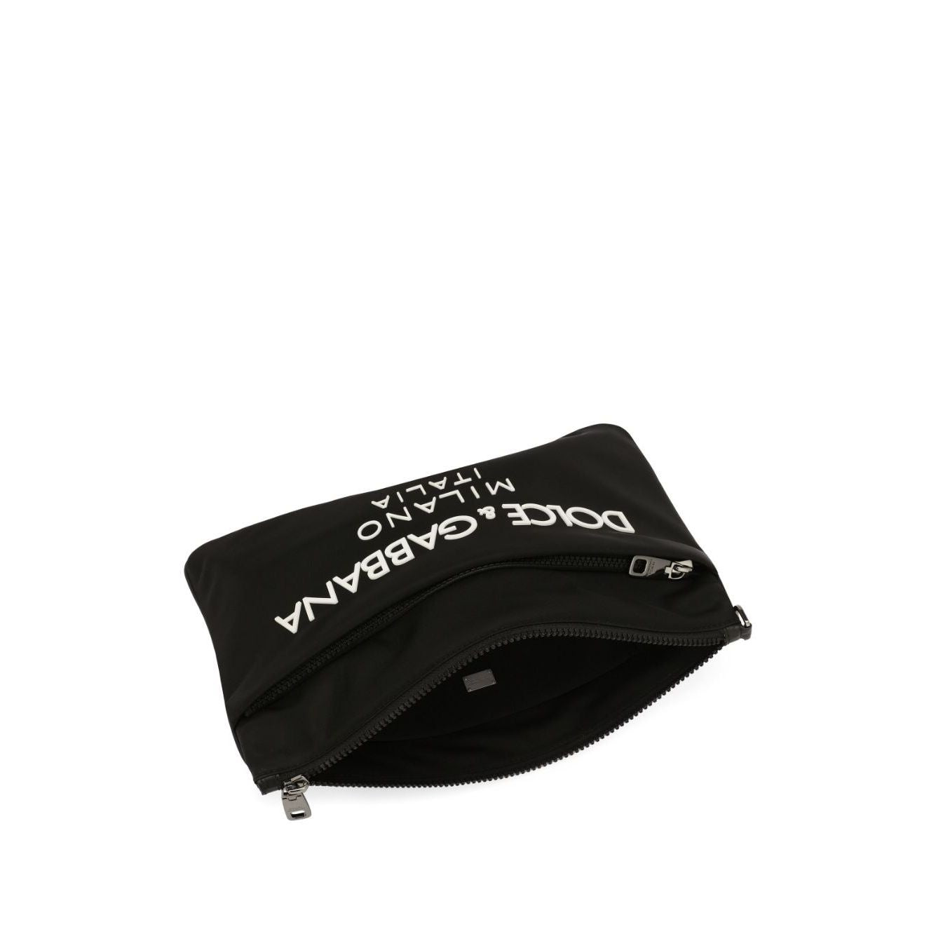 Dolce & Gabbana Nylon pouch with rubberized logo