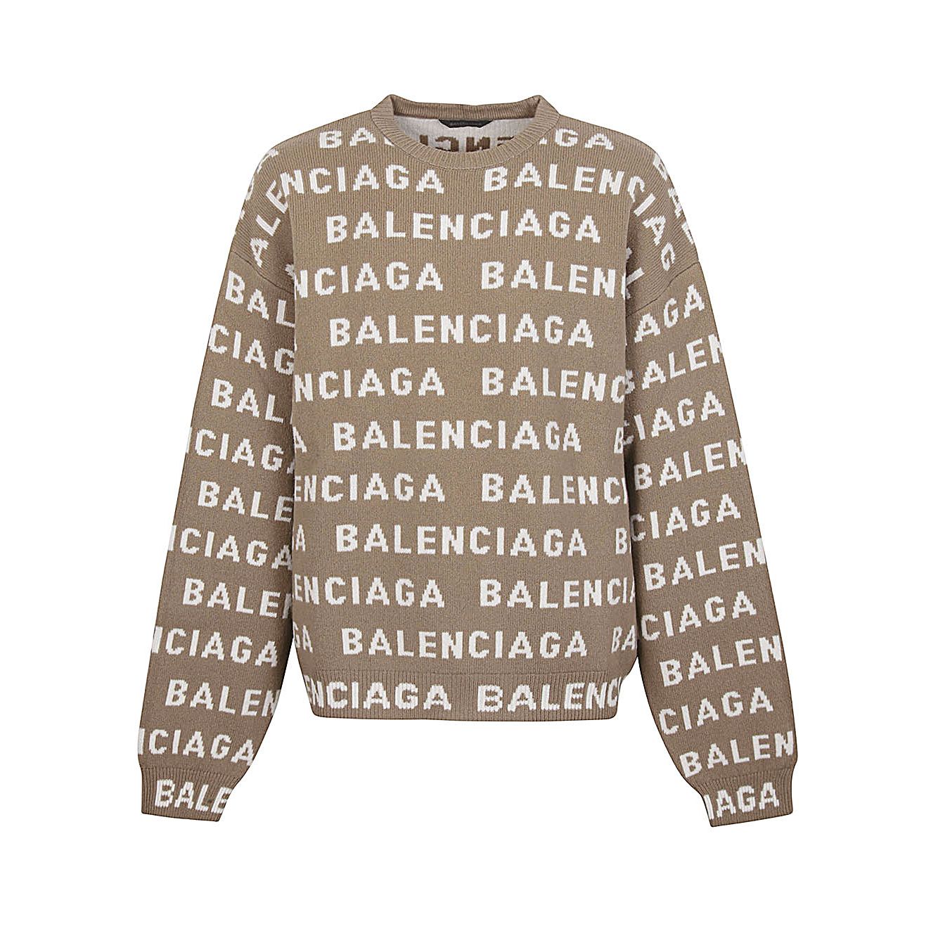 Balenciaga Intarsia Logo Sweater