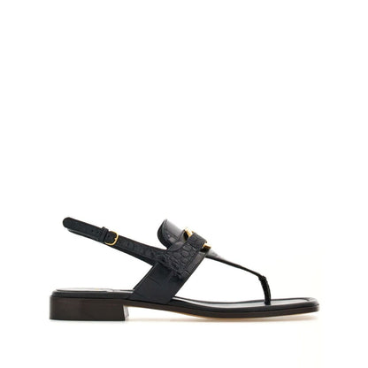 Ferragamo Gancini-buckle Leather Sandals