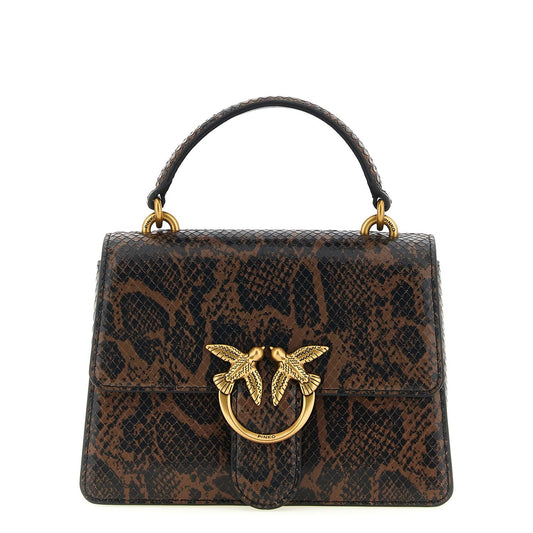 PINKO Brown Calfskin Handbag