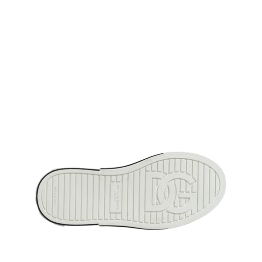 Dolce & Gabbana White Perforated Custom 2.Zero Sneakers Shoes