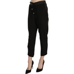 Guess Chic High Waist Cropped Pants in Elegant Black Jeans & Pants Guess Tan