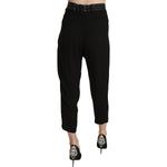 Guess Chic High Waist Cropped Pants in Elegant Black Jeans & Pants Guess Black