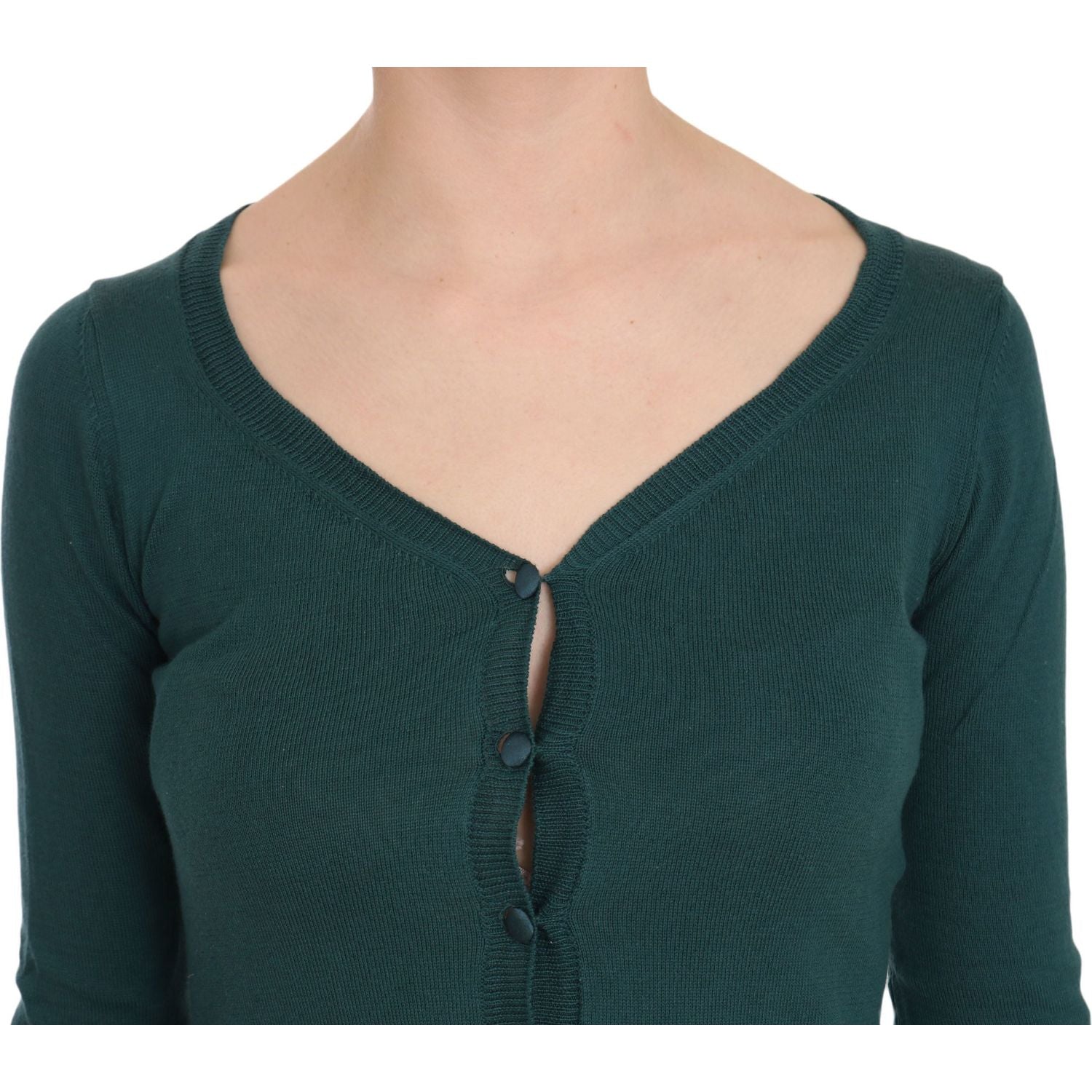 بلوزة كارديجان أنيقة من القطن باللون الأزرق والأخضر من PINK MEMORIES