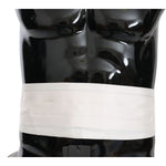 Dolce & Gabbana White Men Waist Belt 100% Silk Cummerbund
