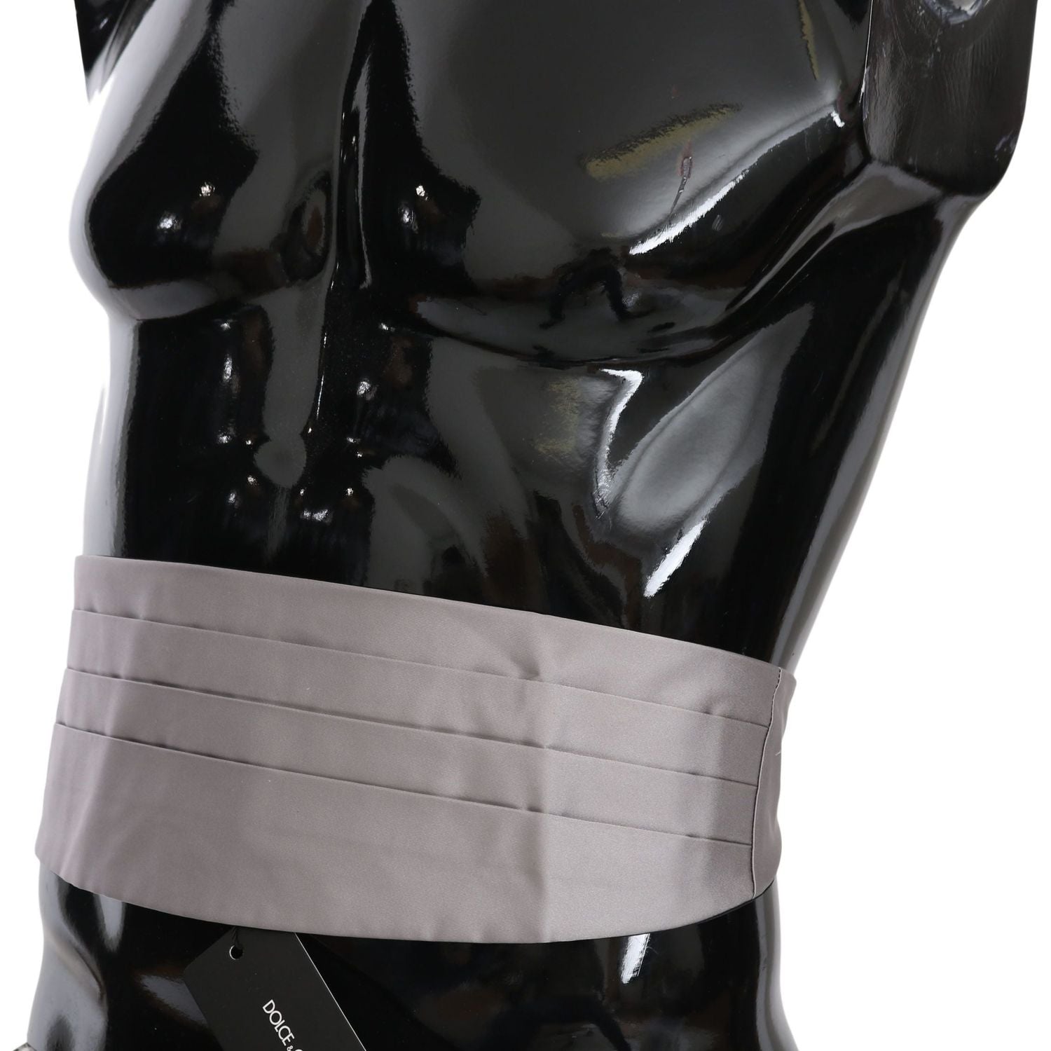 优雅精致的灰色丝绸腰带