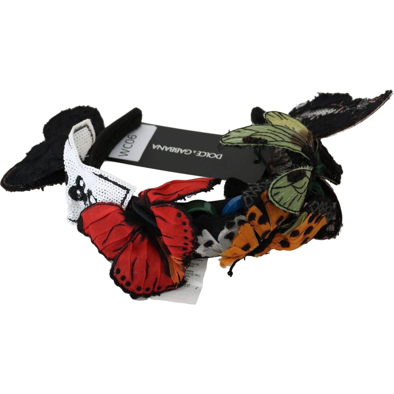 Dolce & Gabbana Tiara Floral Butterfly Sequin Diadem Headband