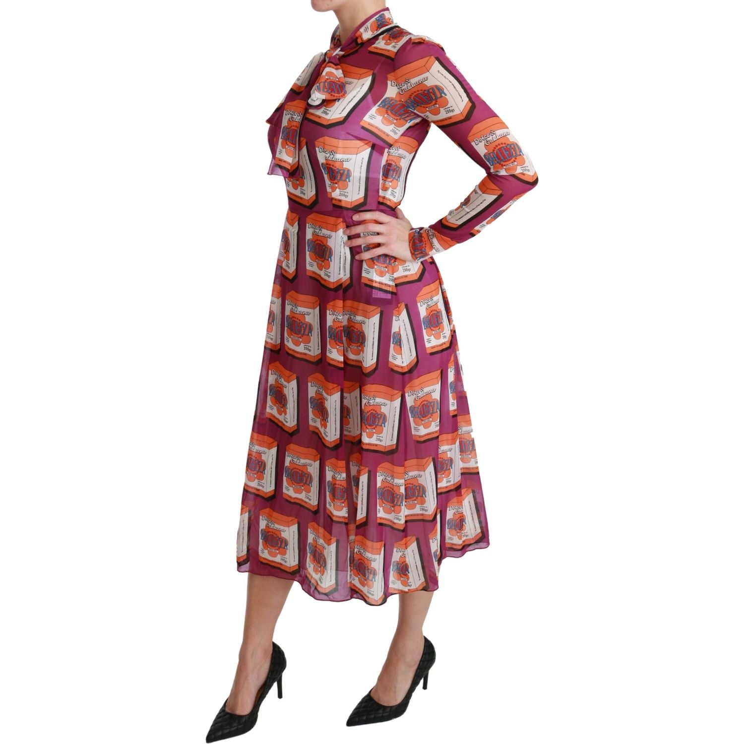 优雅 Bellezza 印花真丝长裙