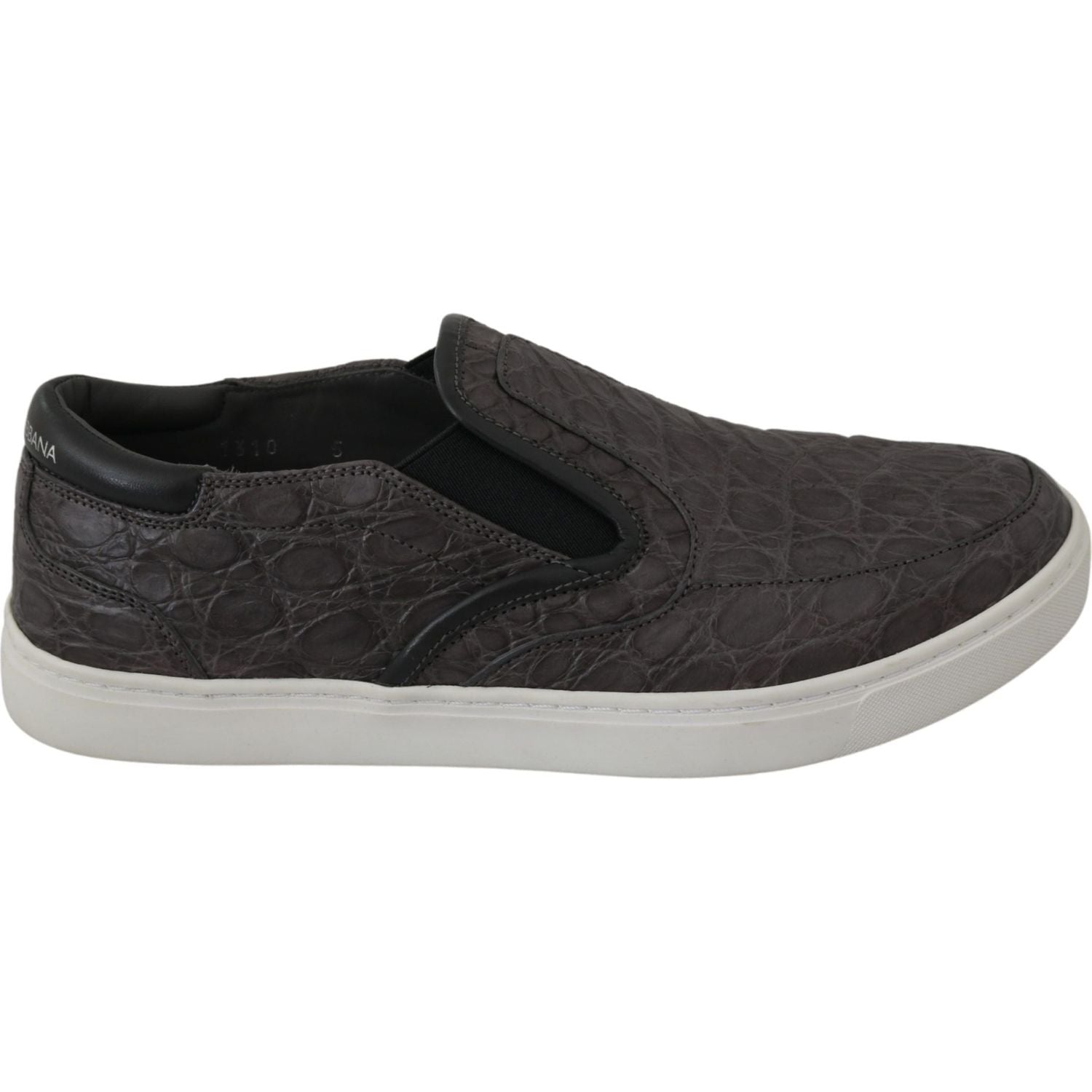 优雅灰色凯门鳄皮革乐福鞋