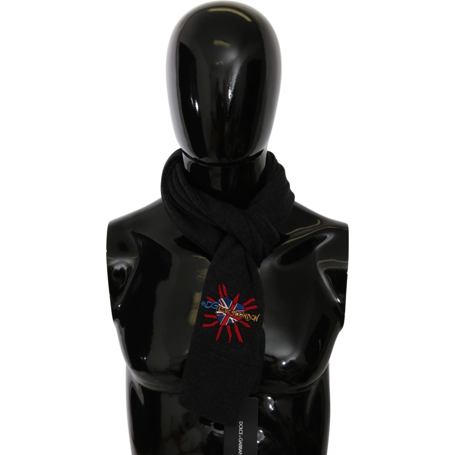 优雅纯羊毛男士刺绣围巾