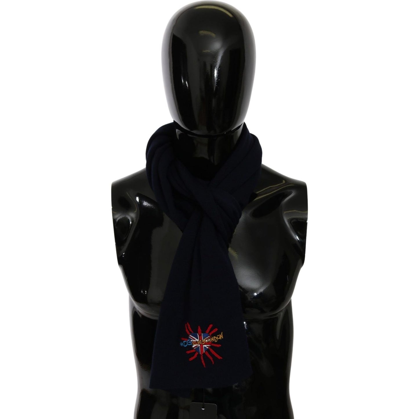 Dolce & Gabbana Blue #DGLovesLondon Wrap Shawl Wool Scarf Wool Wrap Shawls