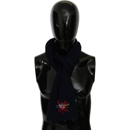 Dolce & Gabbana Blue #DGLovesLondon Wrap Shawl Wool Scarf Wool Wrap Shawls