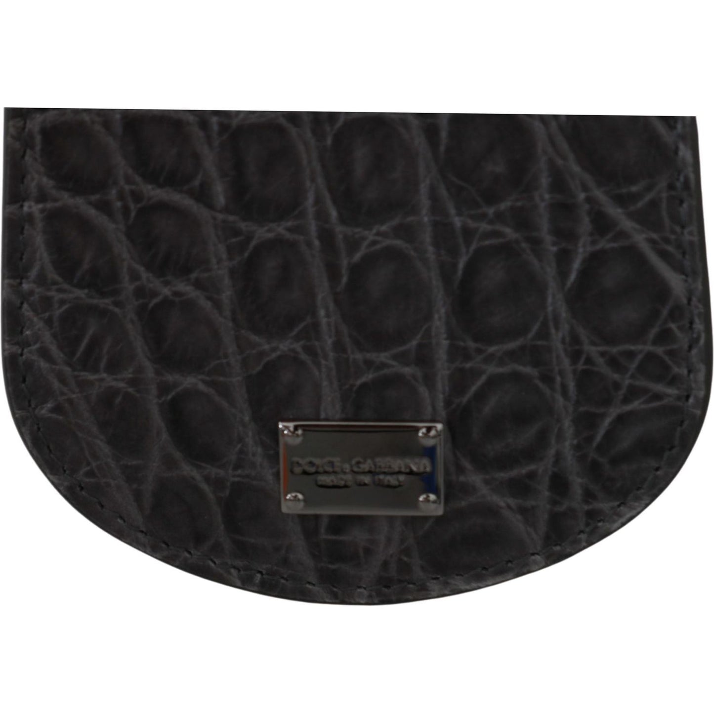 Dolce & Gabbana Gray Exotic Skin Condom Case Holder Pocket Wallet Condom Case