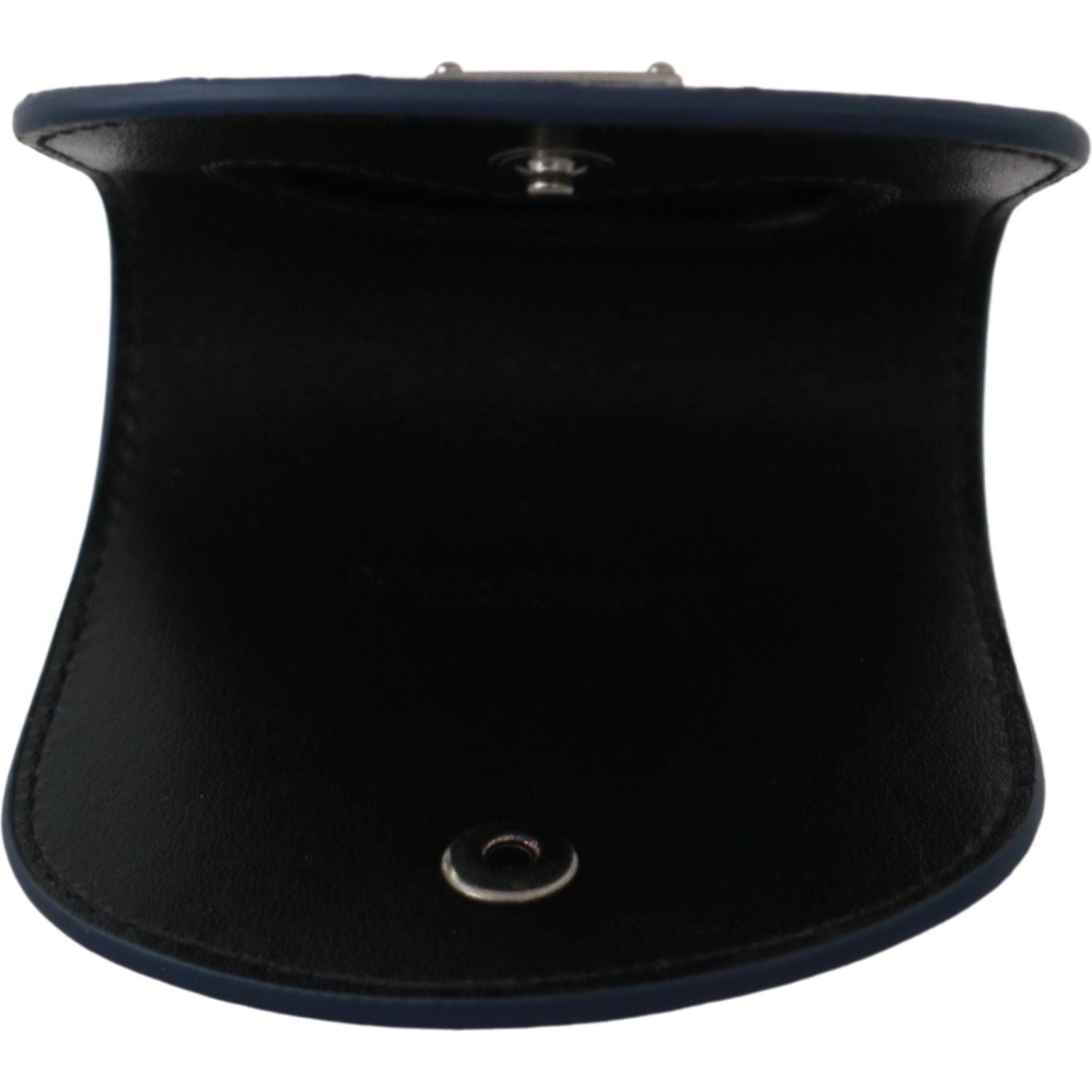 优雅蓝色 Caimano 皮革避孕套钱包