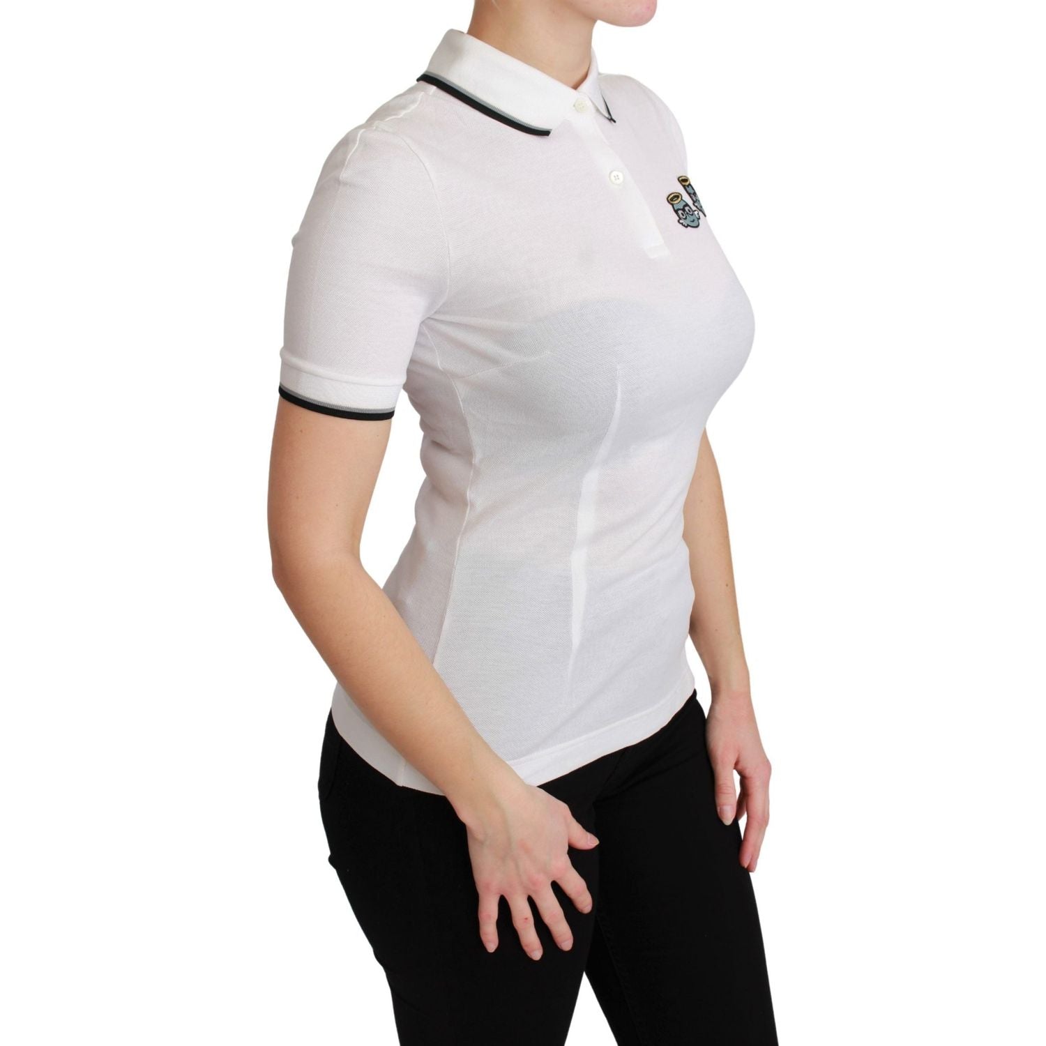 别致的 Polo 天使刺绣 T 恤