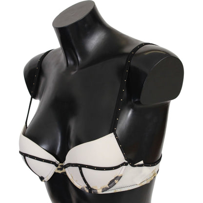 Just Cavalli White Polyester Spandex Push Up Bra Underwear