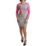 Moschino Gray My Little Pony Top Sweater Dress
