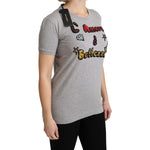Dolce & Gabbana Gray Cotton Amore e Bellezza Top T-shirt TSH5154-36