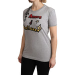 Dolce & Gabbana Gray Cotton Amore e Bellezza Top T-shirt TSH5154-36