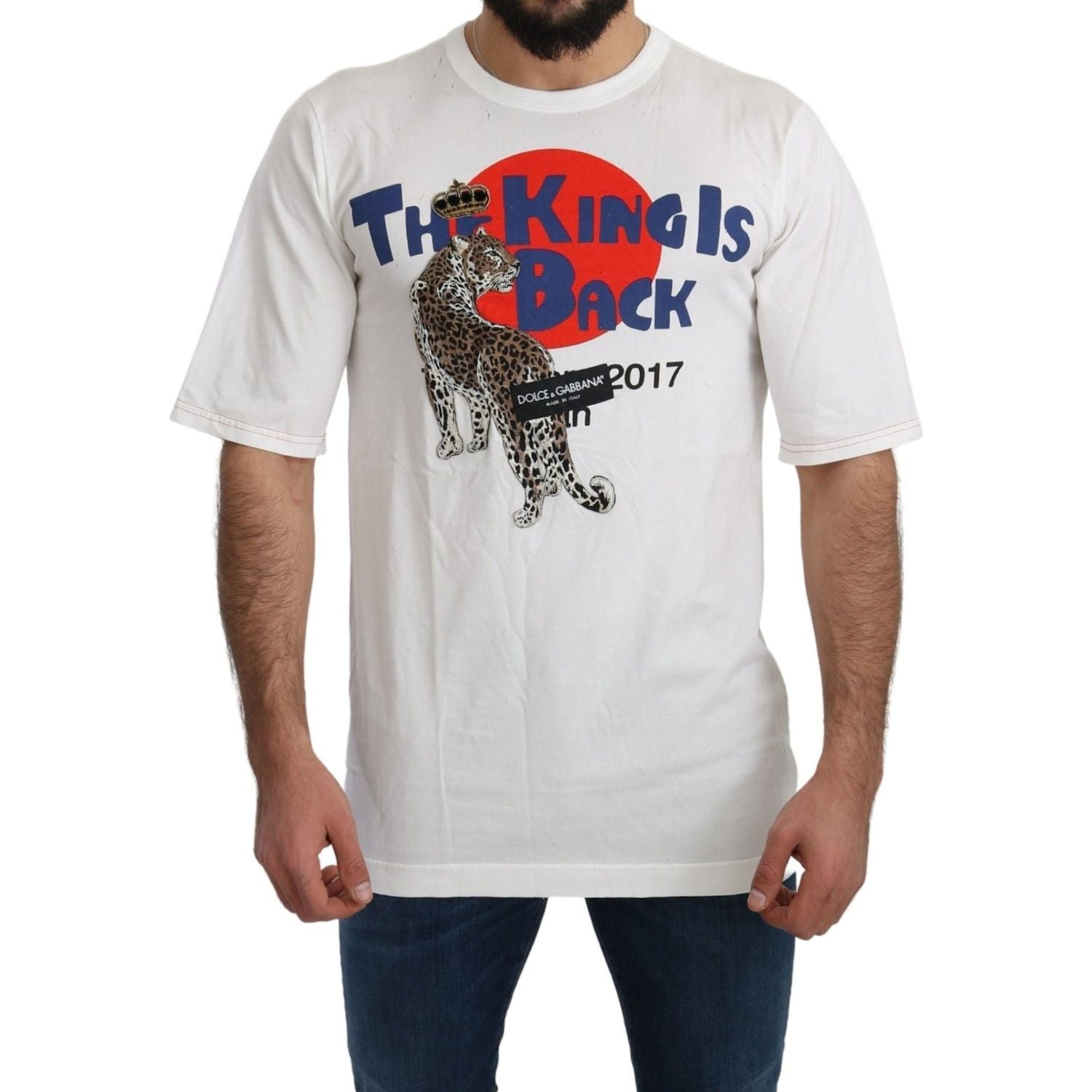 时尚豹纹修身 T 恤