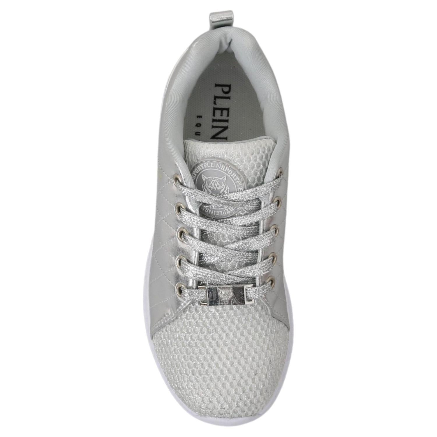 Philipp Plein Gisella Silver Polyester Sneakers Shoes