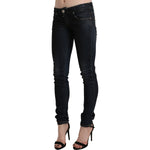 Acht Chic Low Waist Skinny Black Jeans Jeans & Pants Acht Black