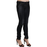 Acht Chic Low Waist Skinny Black Jeans Jeans & Pants Acht Black