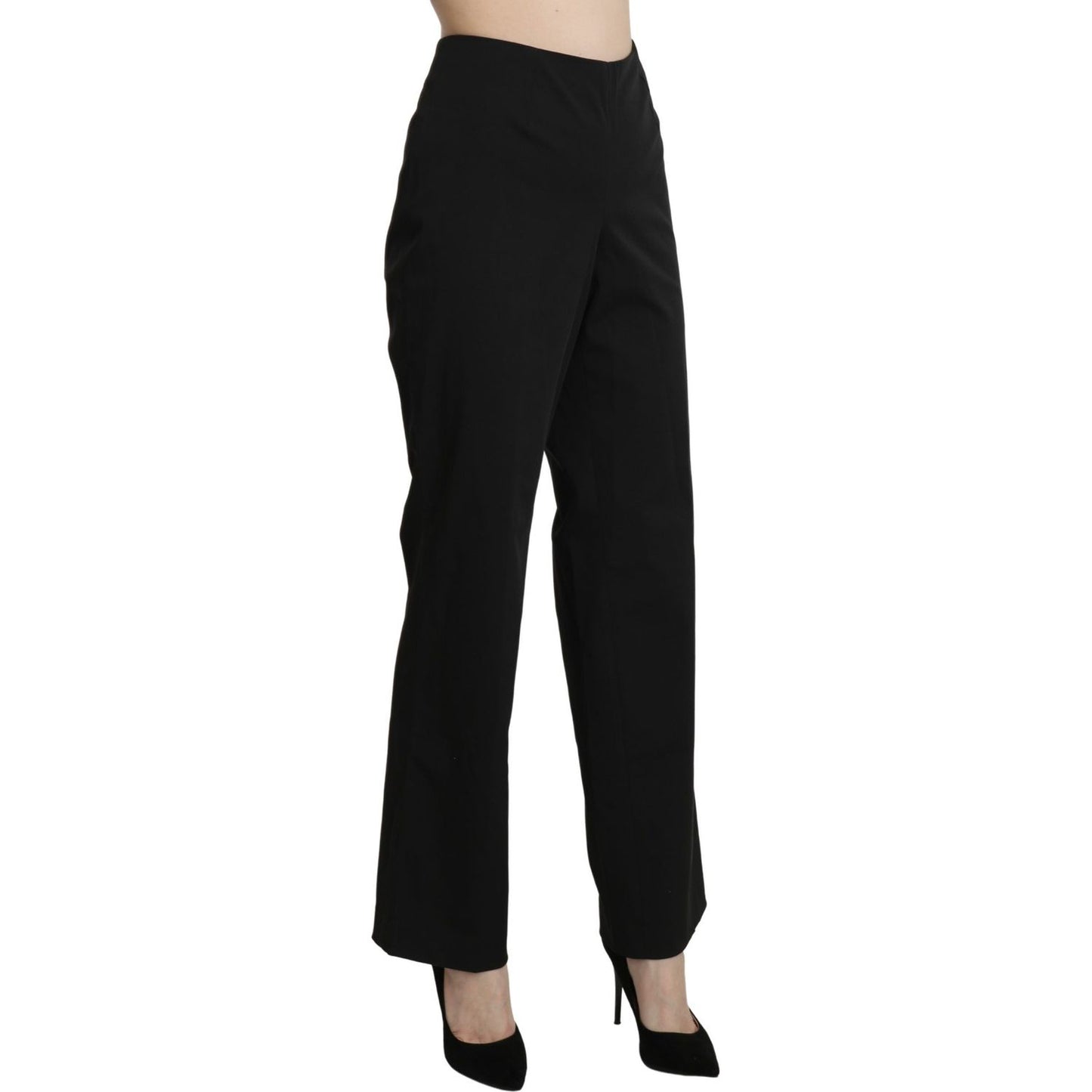 BENCIVENGA Black High Waist Straight Dress Trouser Pants Jeans & Pants