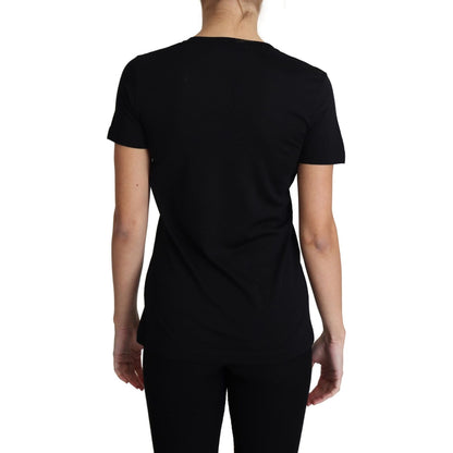 Dolce & Gabbana Black Wool Round Neck Short Sleeves T-shirt
