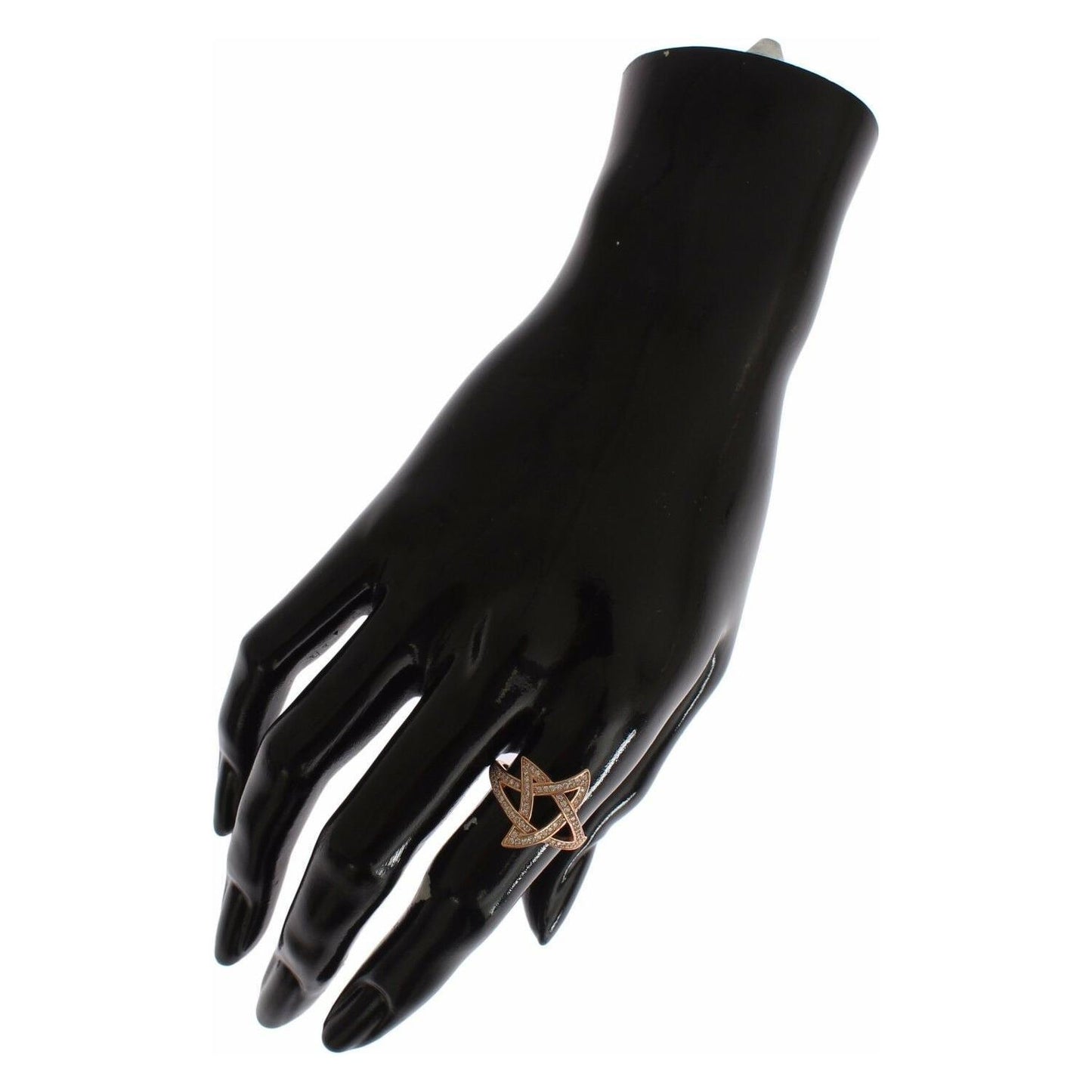 Nialaya Womens Clear CZ Gold 925 Silver Ring Ring