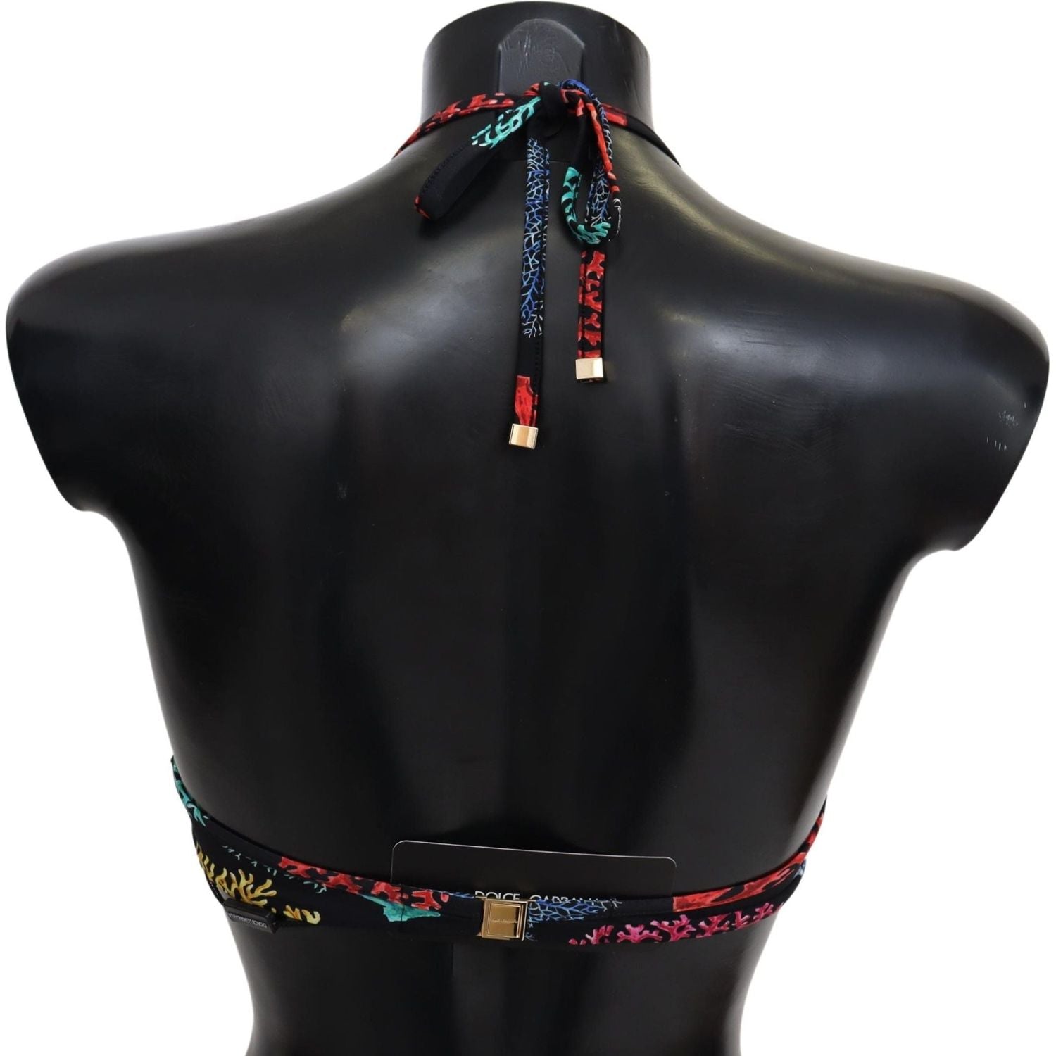 الجزء العلوي من بيكيني دولتشي آند غابانا الأنيق بطبعة المرجان الأسود