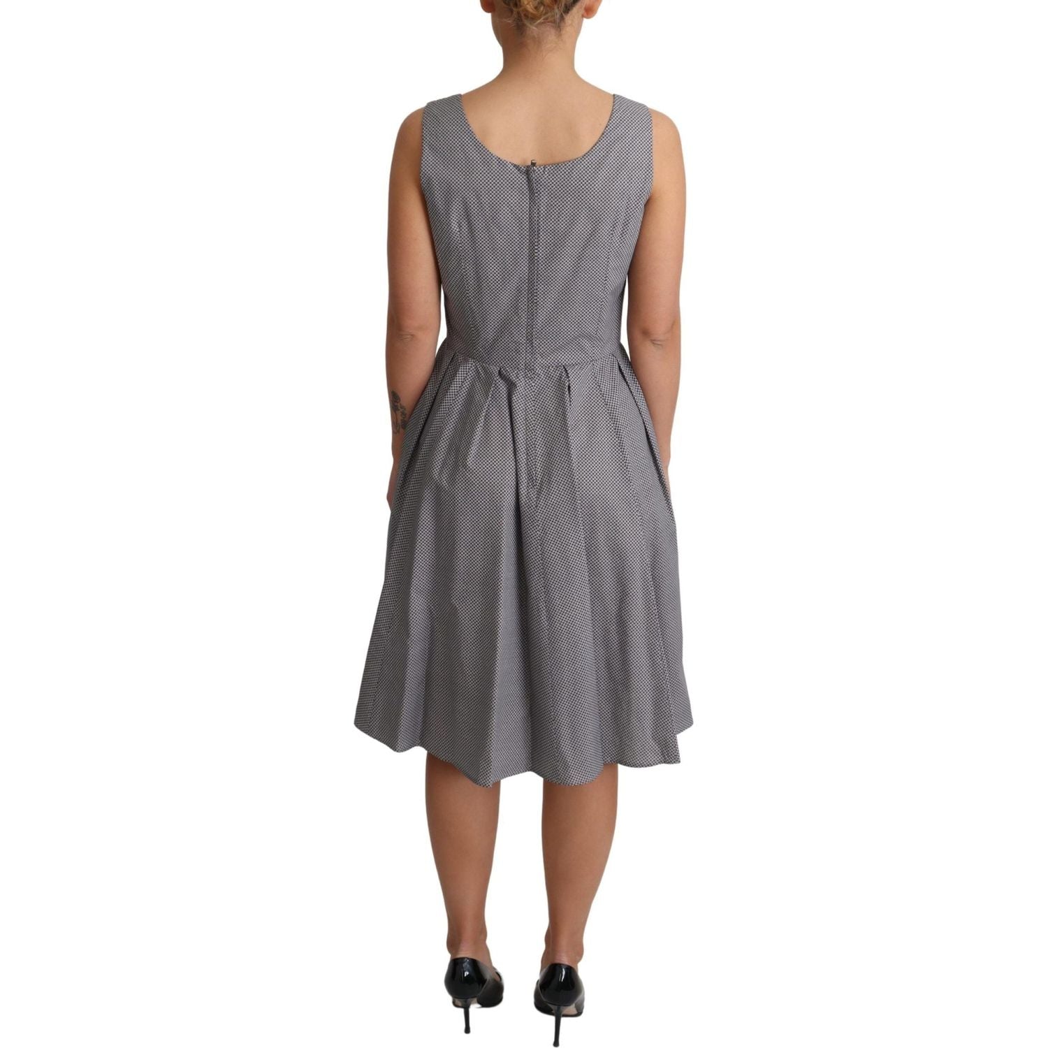 无袖几何 A 字形连衣裙