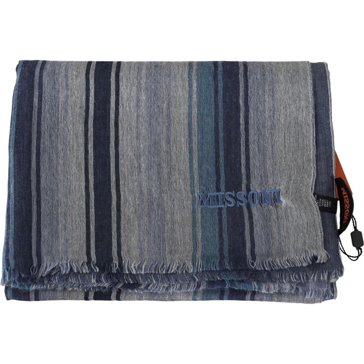 Missoni Multicolor Wool Striped Unisex Neck Wrap Shawl