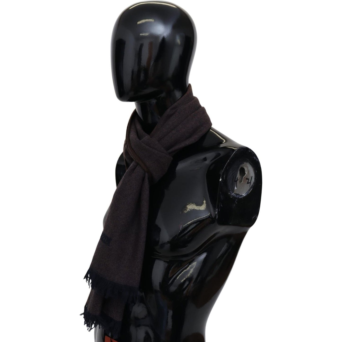 Missoni Brown 100% Cashmere Unisex Neck Wrap Fringes Scarf