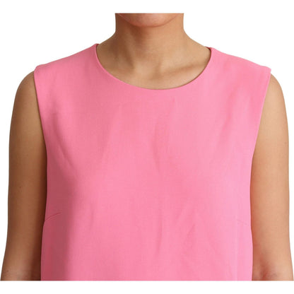 Dolce & Gabbana Pink Shift Sleeveless Knee Length Dress