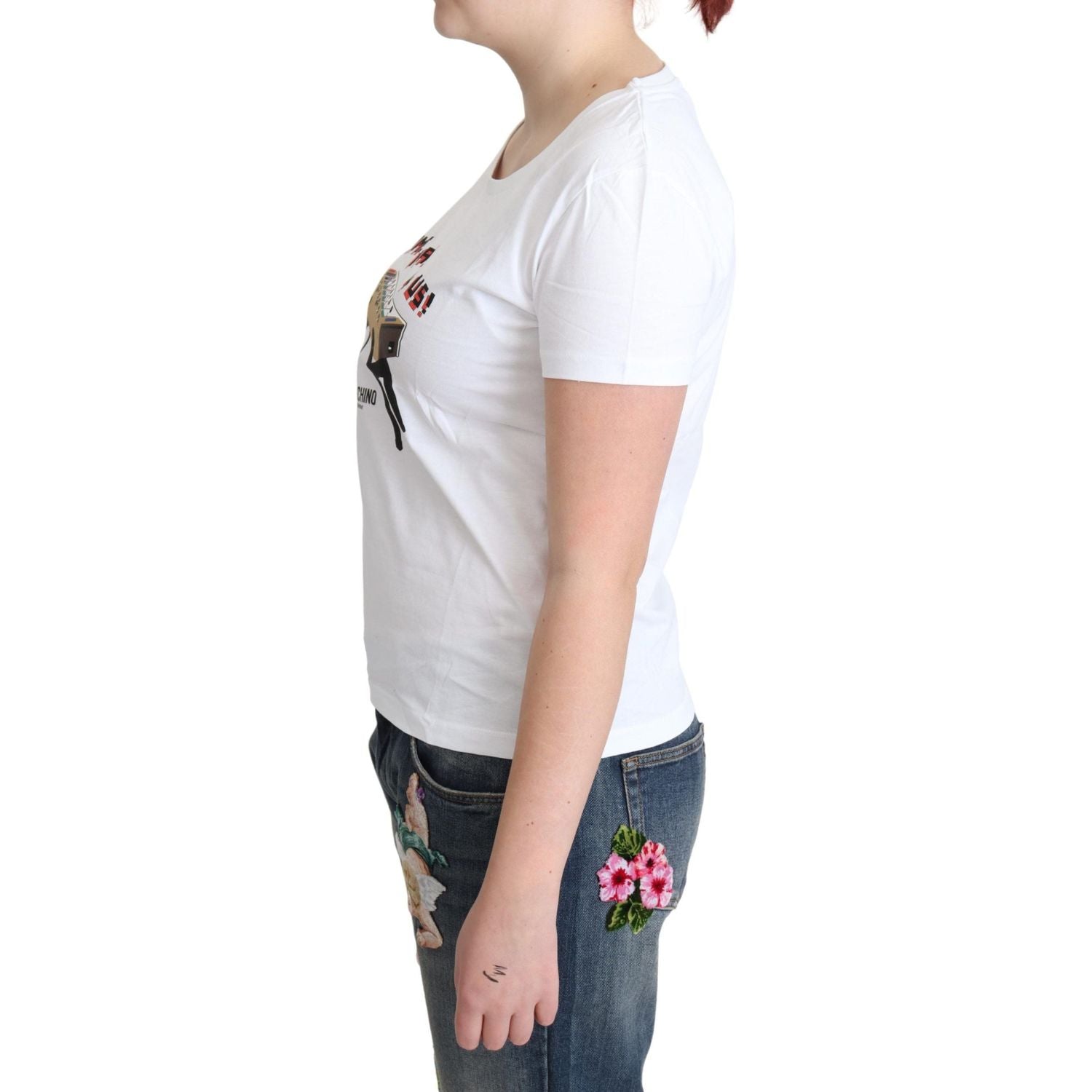 俏皮印花时尚棉质圆领 T 恤