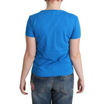 Moschino Blue Cotton Come Play 4 Us Print T-shirt TSH5077-42