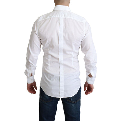Dolce & Gabbana White Cotton Long Sleeves Formal Shirt