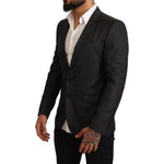 Dolce & Gabbana Gray Check Wool Slim Fit Blazer Jacket JKT2949-48