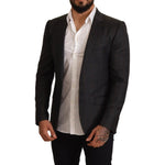 Dolce & Gabbana Gray Check Wool Slim Fit Blazer Jacket JKT2949-48