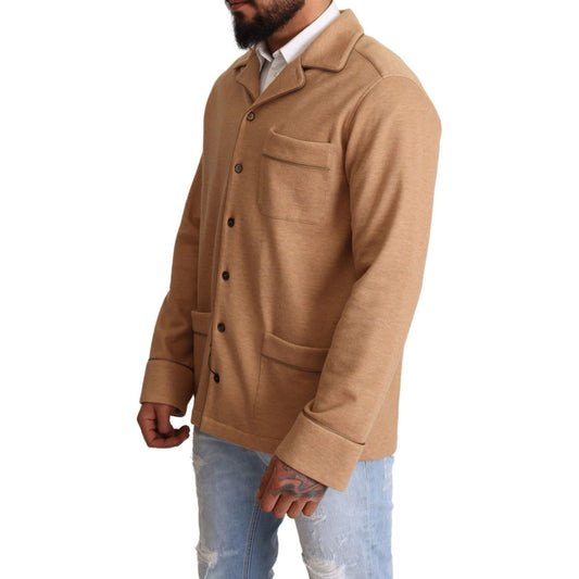 Dolce & Gabbana Brown Cotton Button Collared Coat Jacket JKT2916 -40