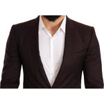 Dolce & Gabbana Bordeaux Wool MARTINI Slim Fit Suit KOS1877-44