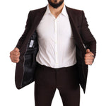 Dolce & Gabbana Bordeaux Wool MARTINI Slim Fit Suit KOS1877-44