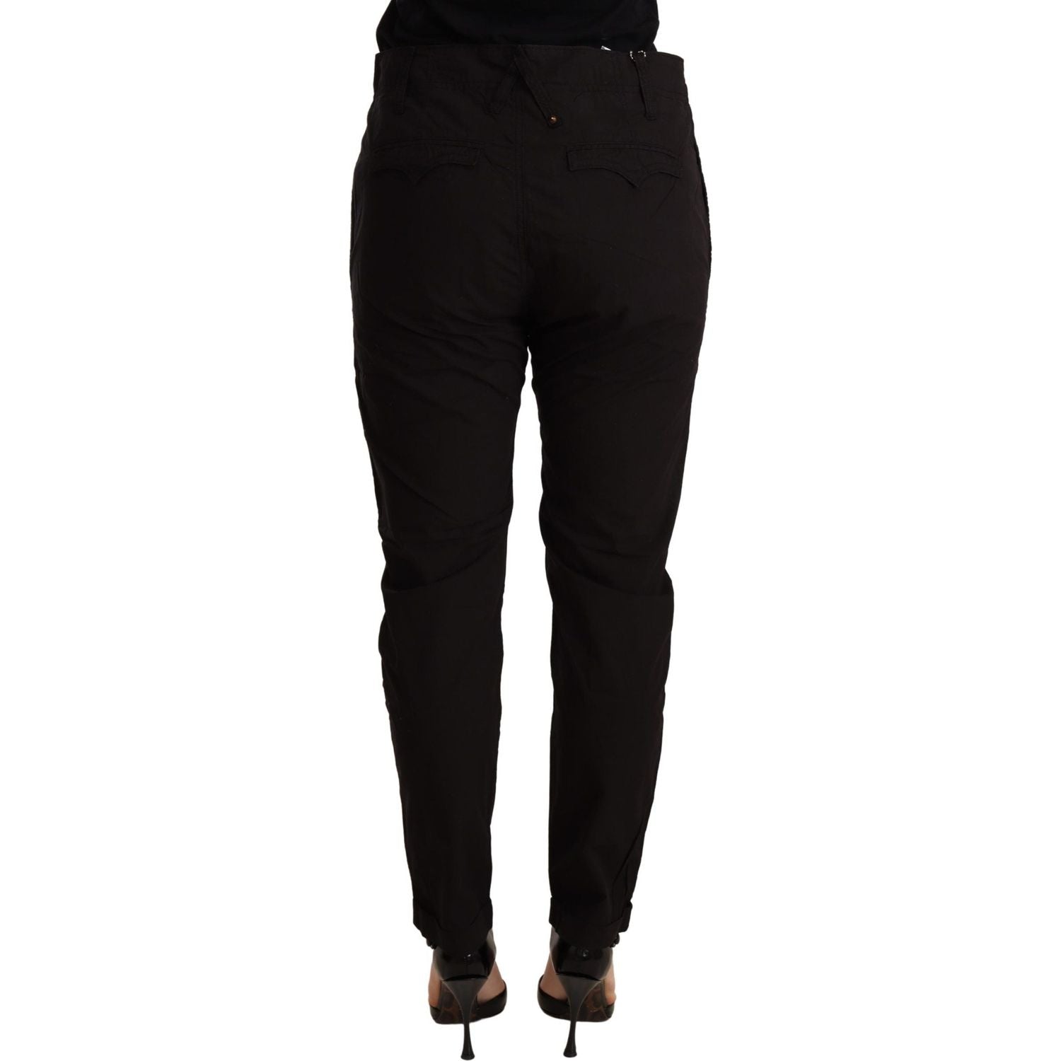 CYCLE Black Mid Waist BAGGY Fit Skinny Trouser